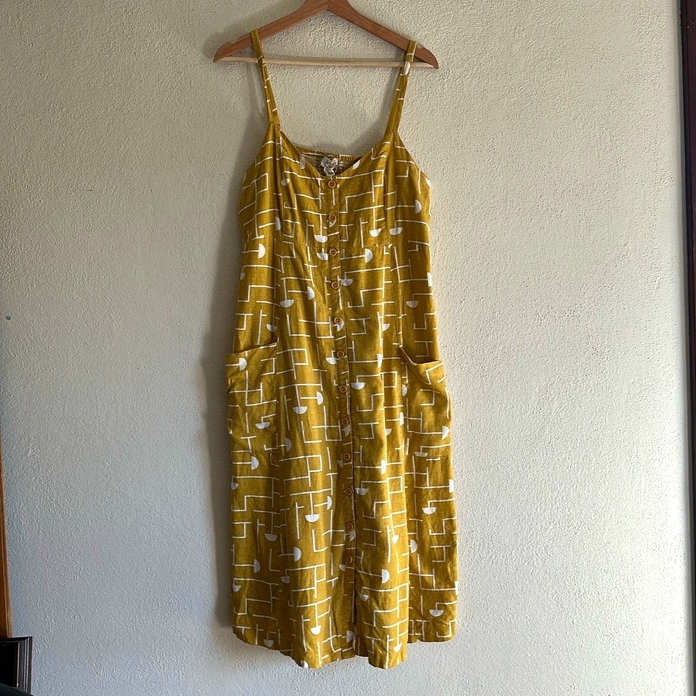 Mimi Maternity yellow midi dress